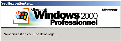 Ecran de dmarrage de Windows 2000