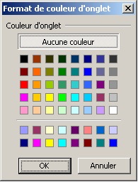 Couleur des onglets