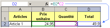 Exemple de formule