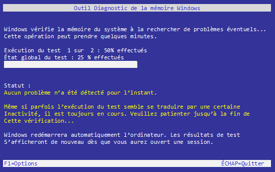 Outil Diagnostic de mmoire Windows