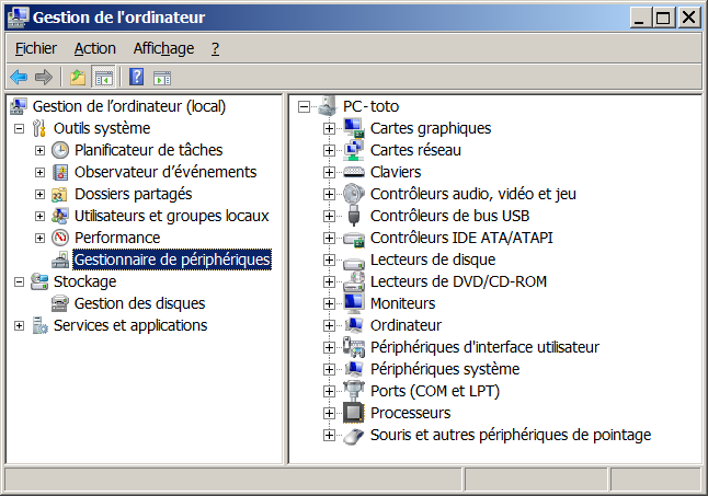 Panneau de configuration - Windows 7