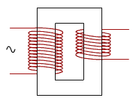 Schma de principe d'un transformateur