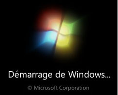 Ecran dmarrage de Windows 7