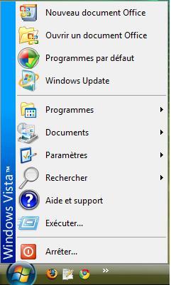 Menu dmarrer Vista classique