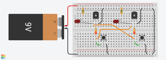 Simulation du circuit sur TINKERCAD